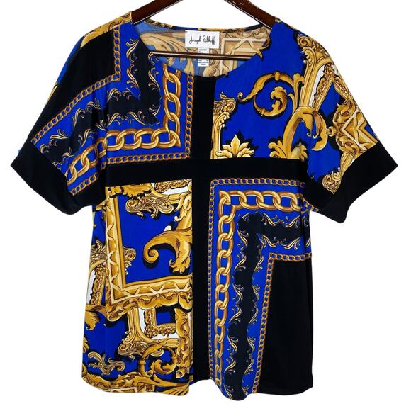 Joseph Ribkoff Jersey Knit Chain Print Top size 6 - Picture 1 of 5